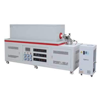 MFC Gaz Karıştırıcı ve Moleküler Pompa Birimi ile 1700C CVD 3 bölgelik Vakum Tüp Fırını